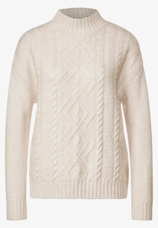 Cooler Strickpullover whisper cream melange