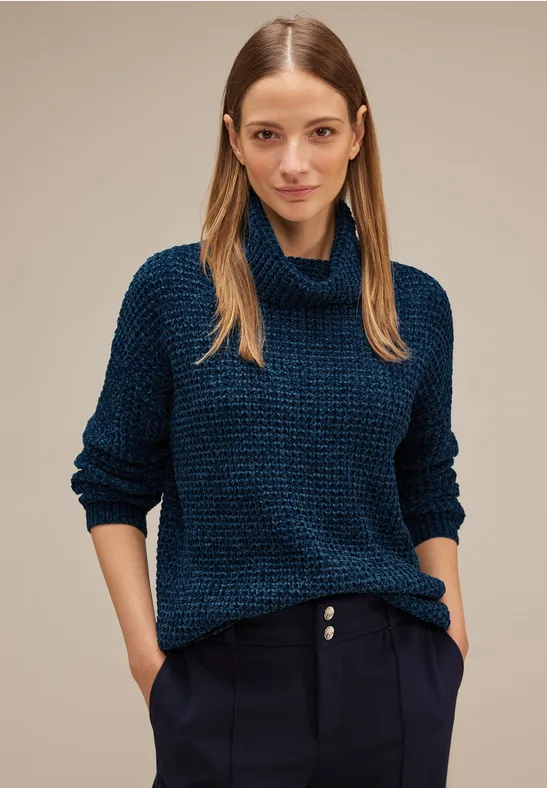 Chenille Pullover atlantic blue