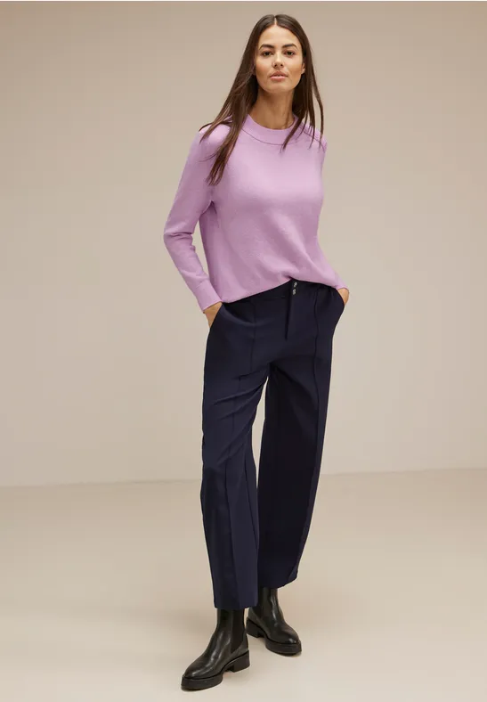 Pullover mit Knopfdessin soft rose melange