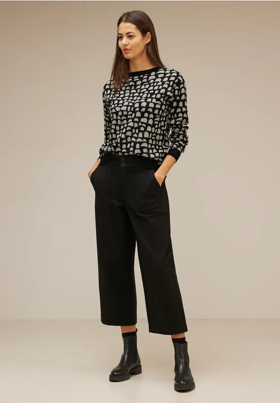 Jacquard Pullover Black