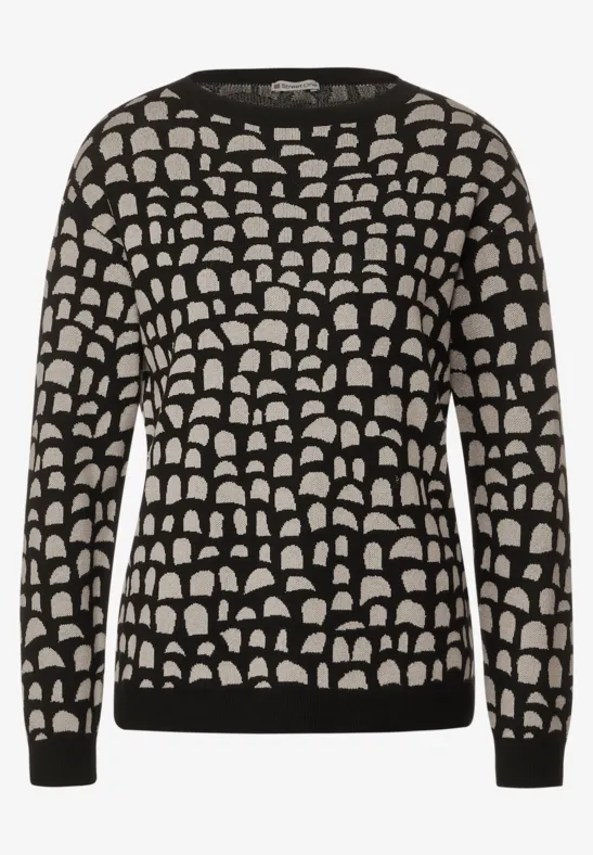 Jacquard Pullover Black