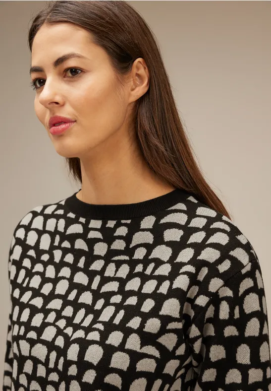 Jacquard Pullover Black