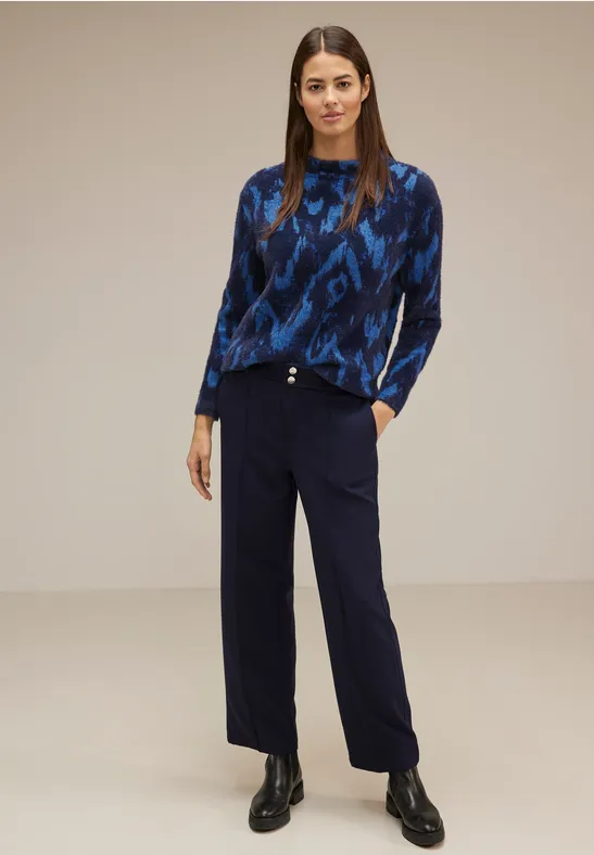 Flauschiger Pullover deep blue