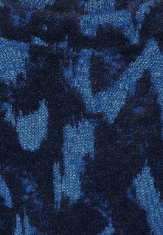 Flauschiger Pullover deep blue