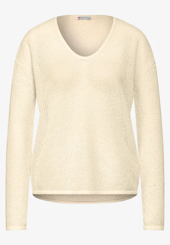 Pull-over en tricot lucid white