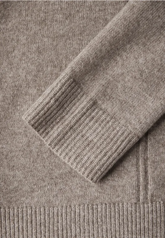 Rollkragen Sweater mocha beige mel.
