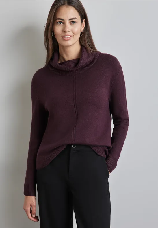 Sweat à col roulé enigma red