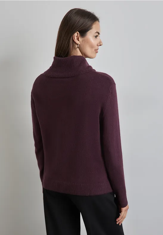 Sweat à col roulé enigma red
