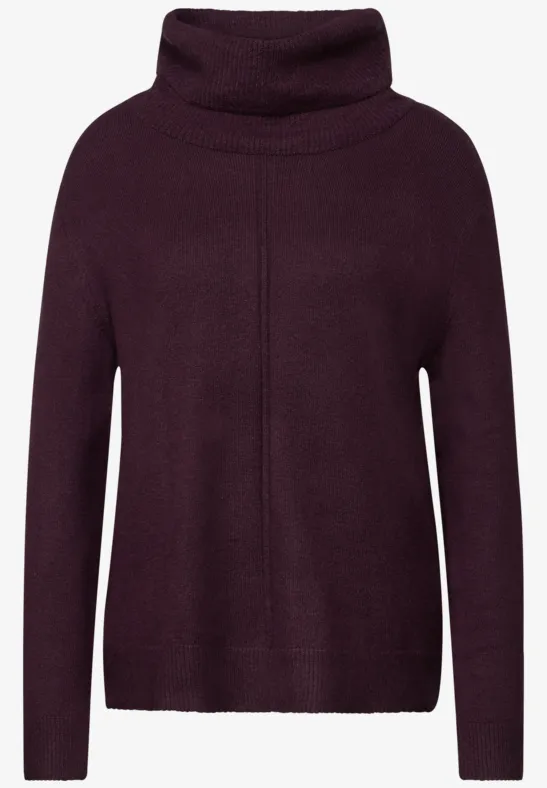 Sweat à col roulé enigma red
