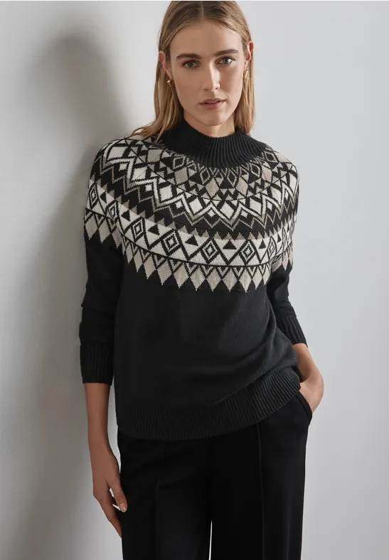 Trui in Noorse stijl Black