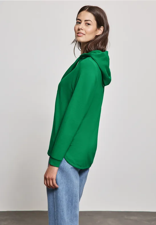Hoodie mit gerundetem Saum vibrant green