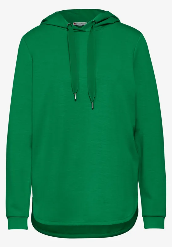 Hoodie mit gerundetem Saum vibrant green