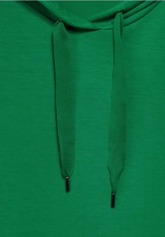 Hoodie mit gerundetem Saum vibrant green