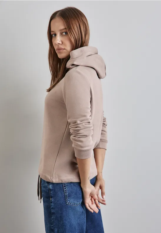 Sweat à capuche light mocha beige