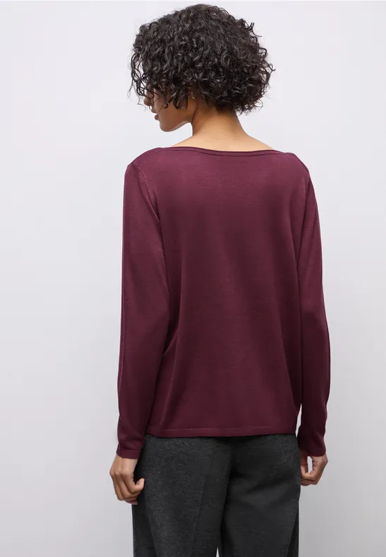 Strickpullover dark cherry red