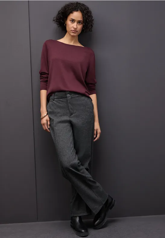 Strickpullover dark cherry red