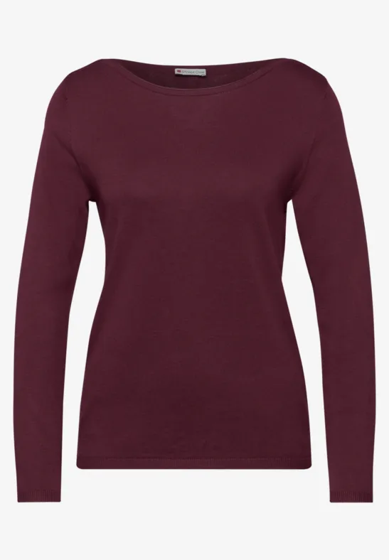 Strickpullover dark cherry red