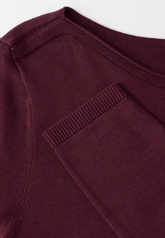 Strickpullover dark cherry red