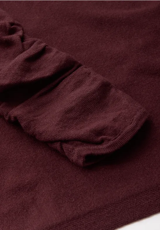 Dolman Pullover dark cherry red