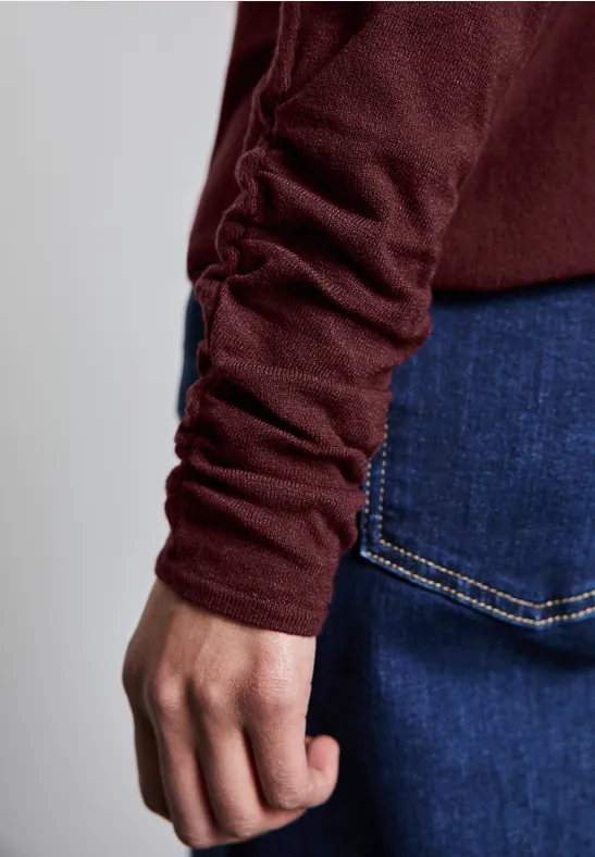 Dolman Pullover dark cherry red