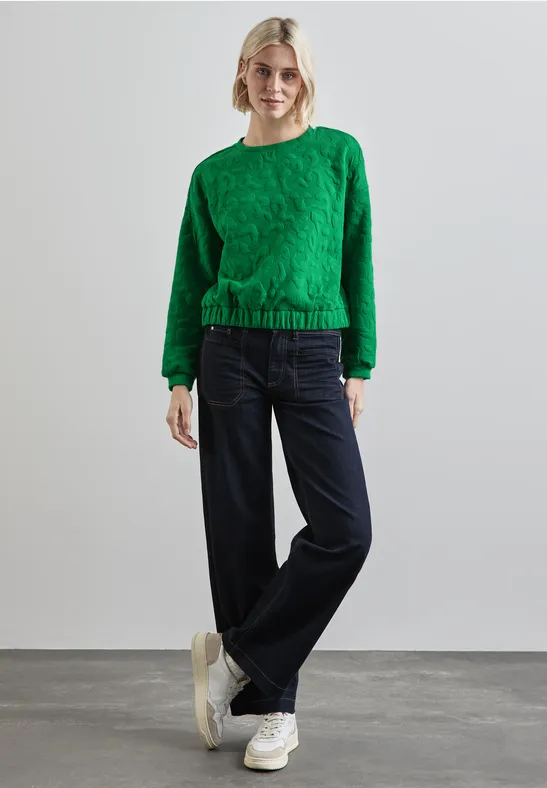 Sweat léopard oversize vibrant green