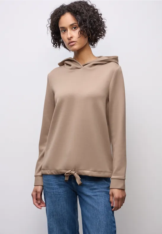 Cupro Sweat Hoodie bisquit brown