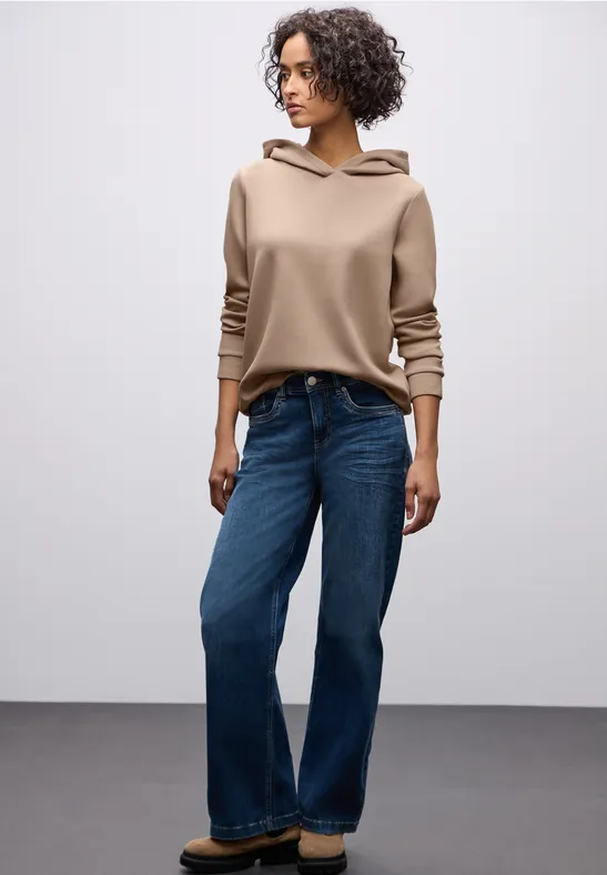 Cupro Sweat Hoodie bisquit brown