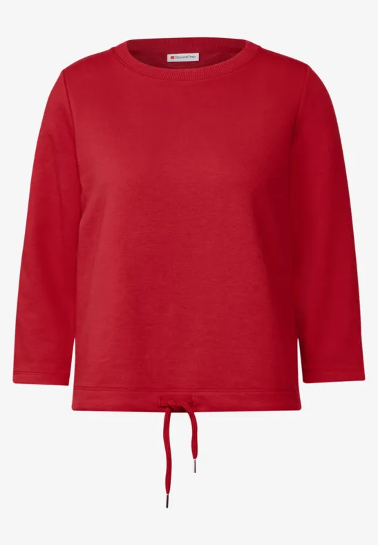 Sweat-shirt en couleur unie glory red