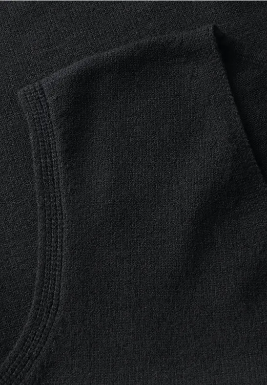 Ärmelloser V-Neck Pullover Black