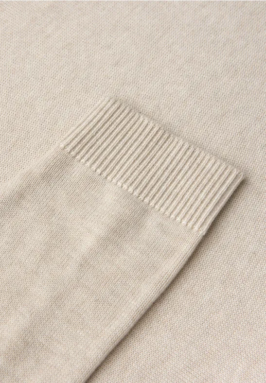 V-Neck Pullover tusk cream mel.