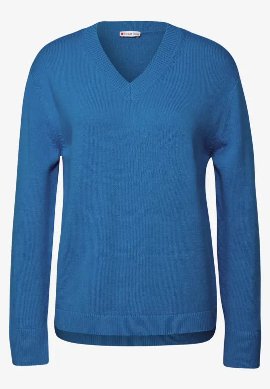 V-Neck Pullover polaris blue