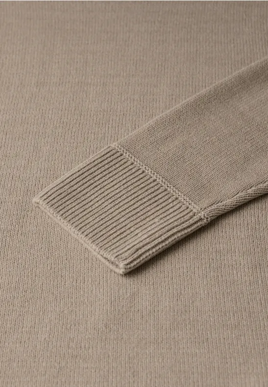 Rundhals-Pullover sandstone mocha