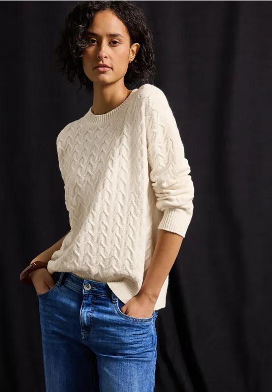 Kuscheliger Strukturpullover soft beige