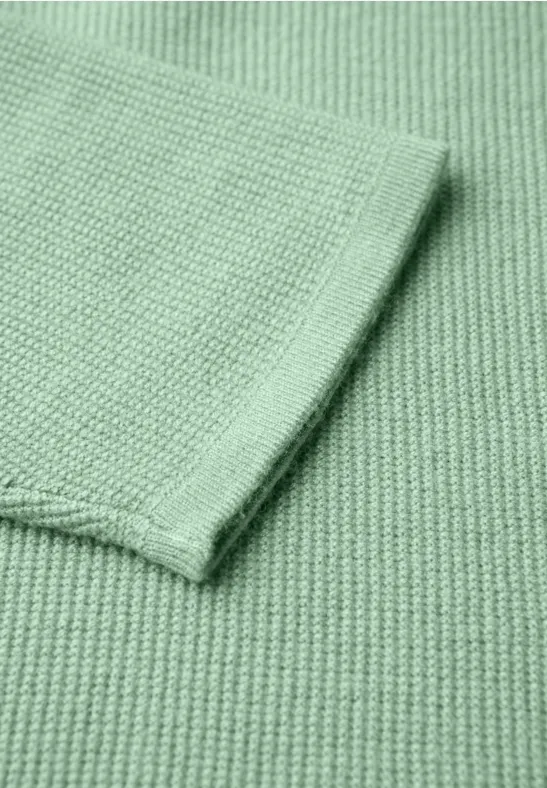 Trui met structuur serene green mel.