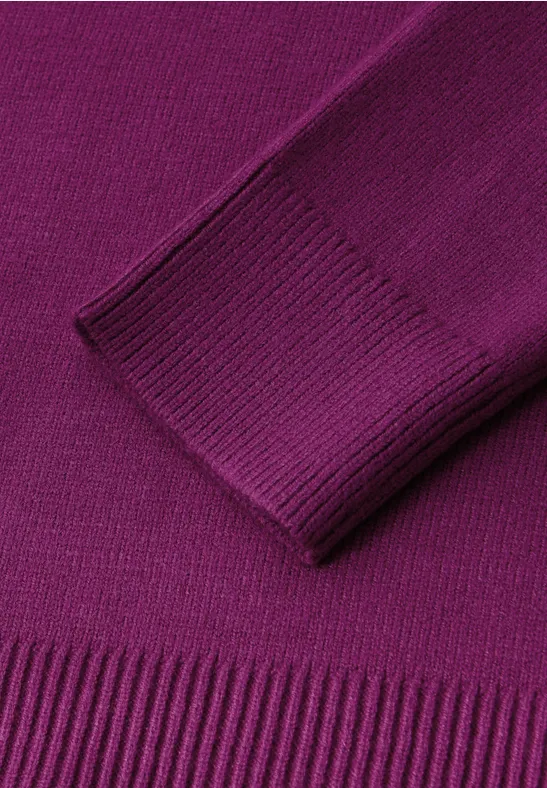 Kuscheliger V-Neck Pullover berry paradise