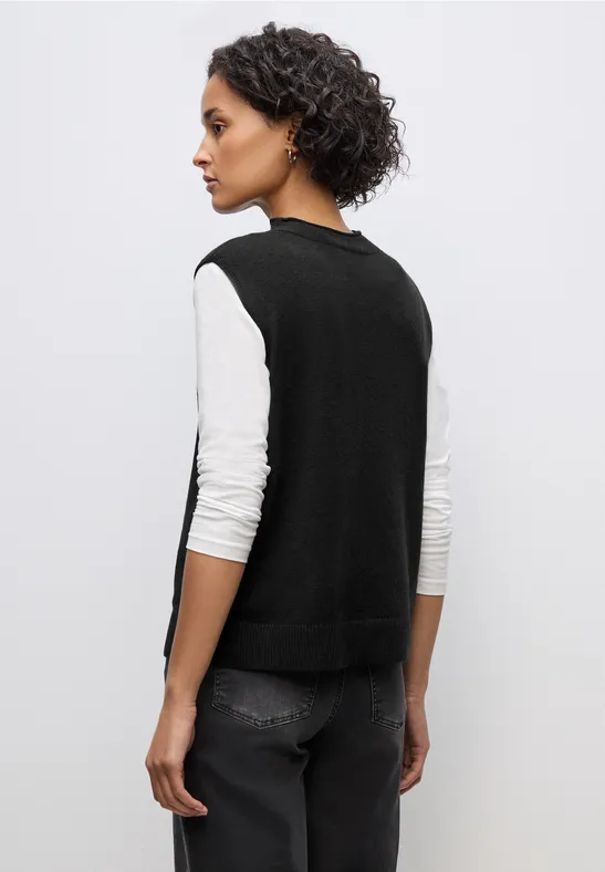Mouwloze trui Black