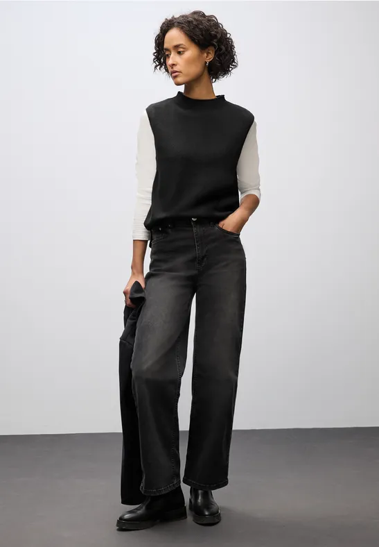 Mouwloze trui Black