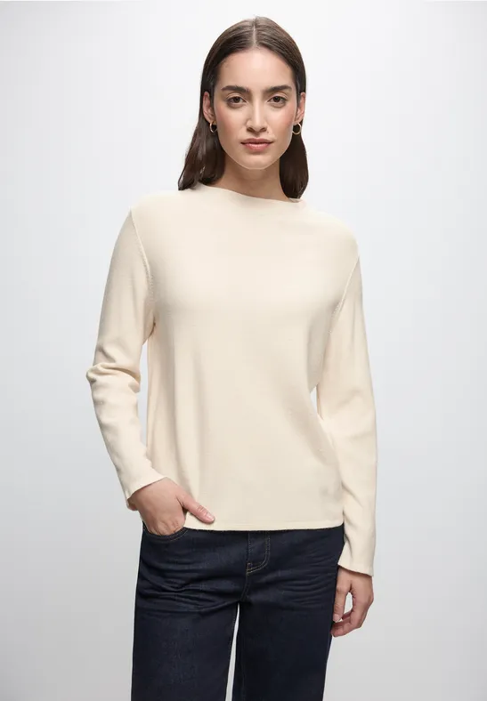 Pull structuré soft beige