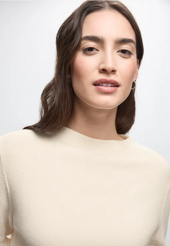 Pull structuré soft beige