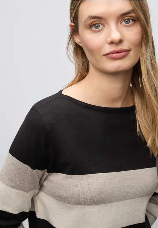 Trui met strepen Black
