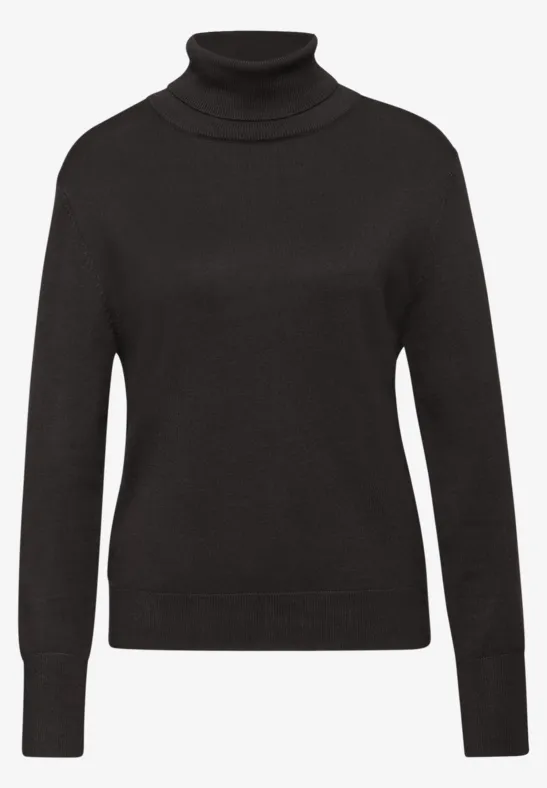 Rollkragenpullover darkest brown