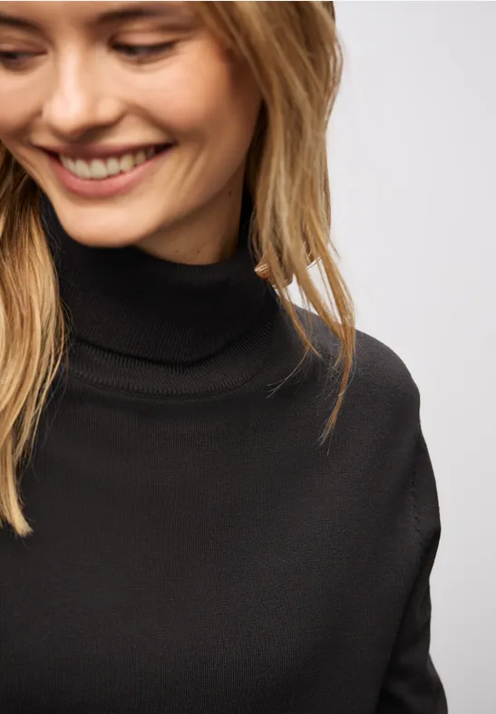 Rollkragenpullover darkest brown