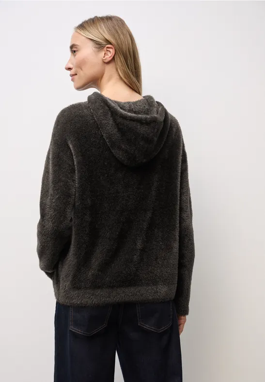 Gezellige hoodie darkest brown