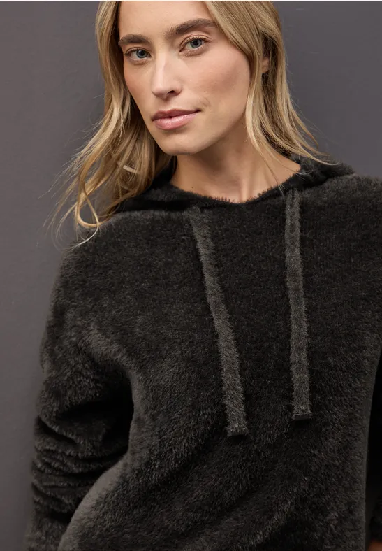 Gezellige hoodie darkest brown