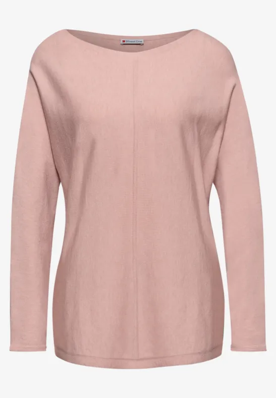 Basis Dolman-trui faded rose mel.