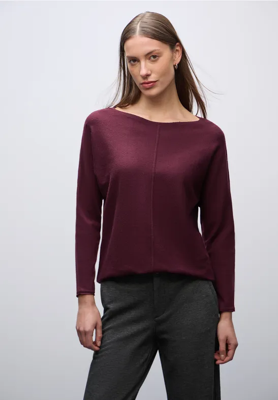 Basis Dolman-trui wildberry red