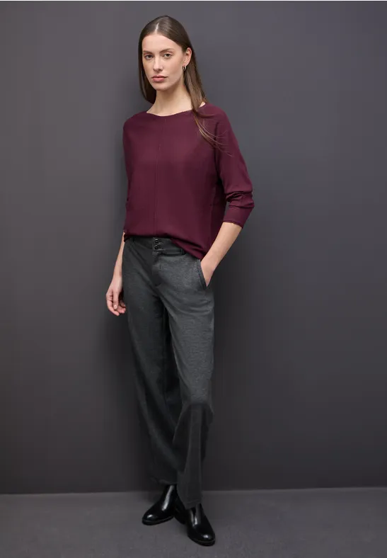 Basis Dolman-trui wildberry red