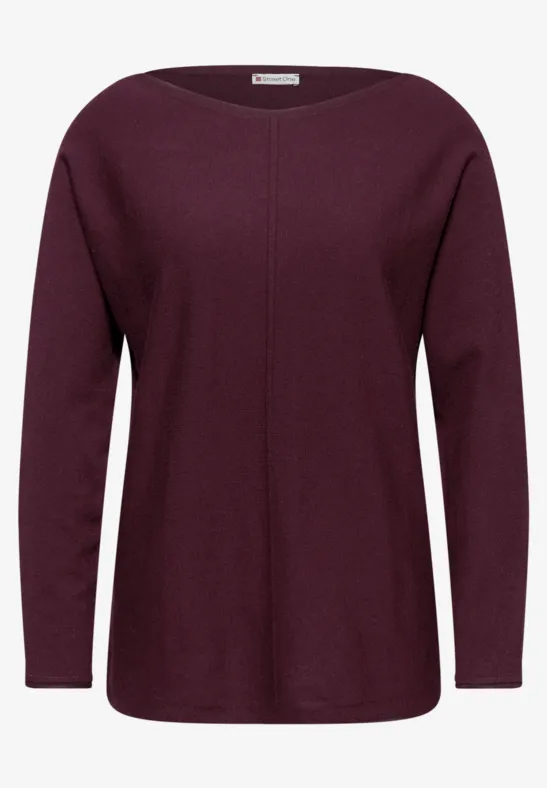 Basis Dolman-trui wildberry red
