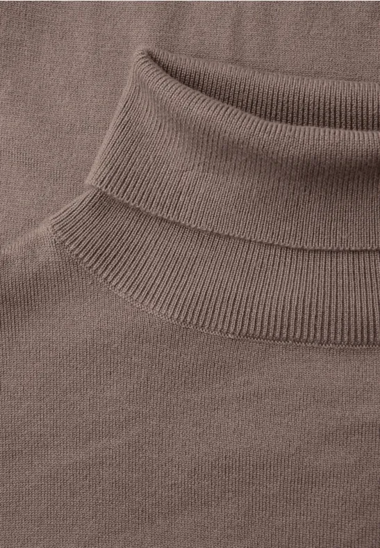 Pull à col roulé basique silk brown