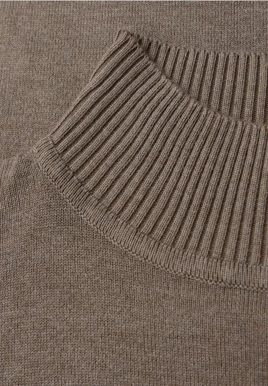 Pull à col tourbillon silk brown mel.